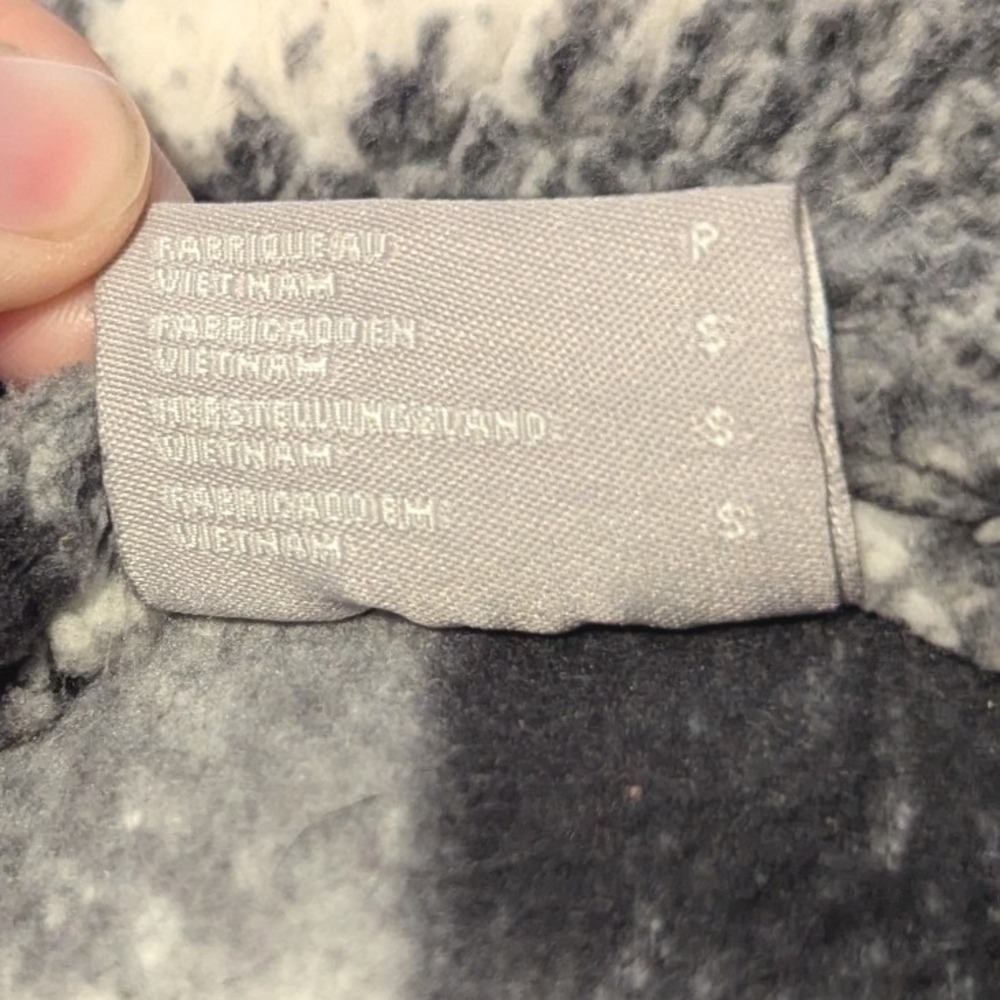 Columbia Women's Size Small Fleece Zip Jacket Black Cream Buffalo Check Sherpa - Picture 7 of 10